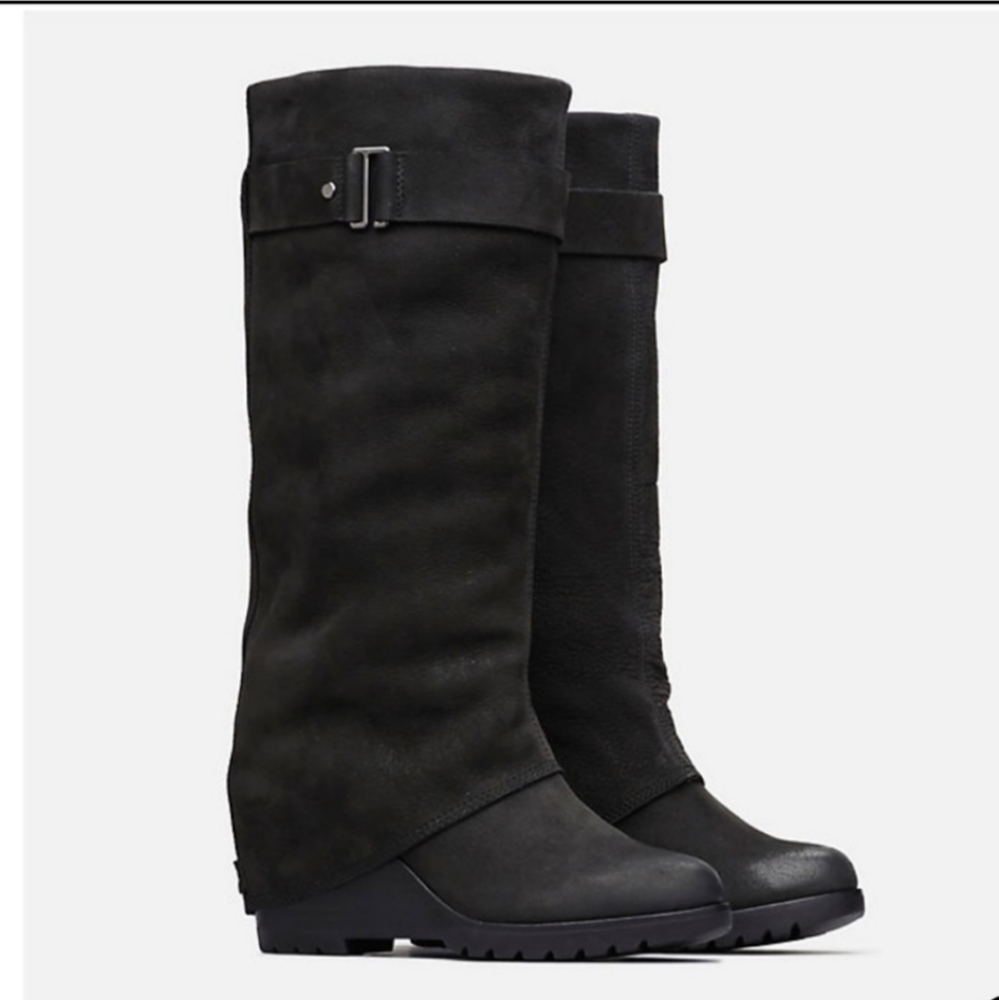 Sorel After Hours Tall Black boots genuine leather Size 11